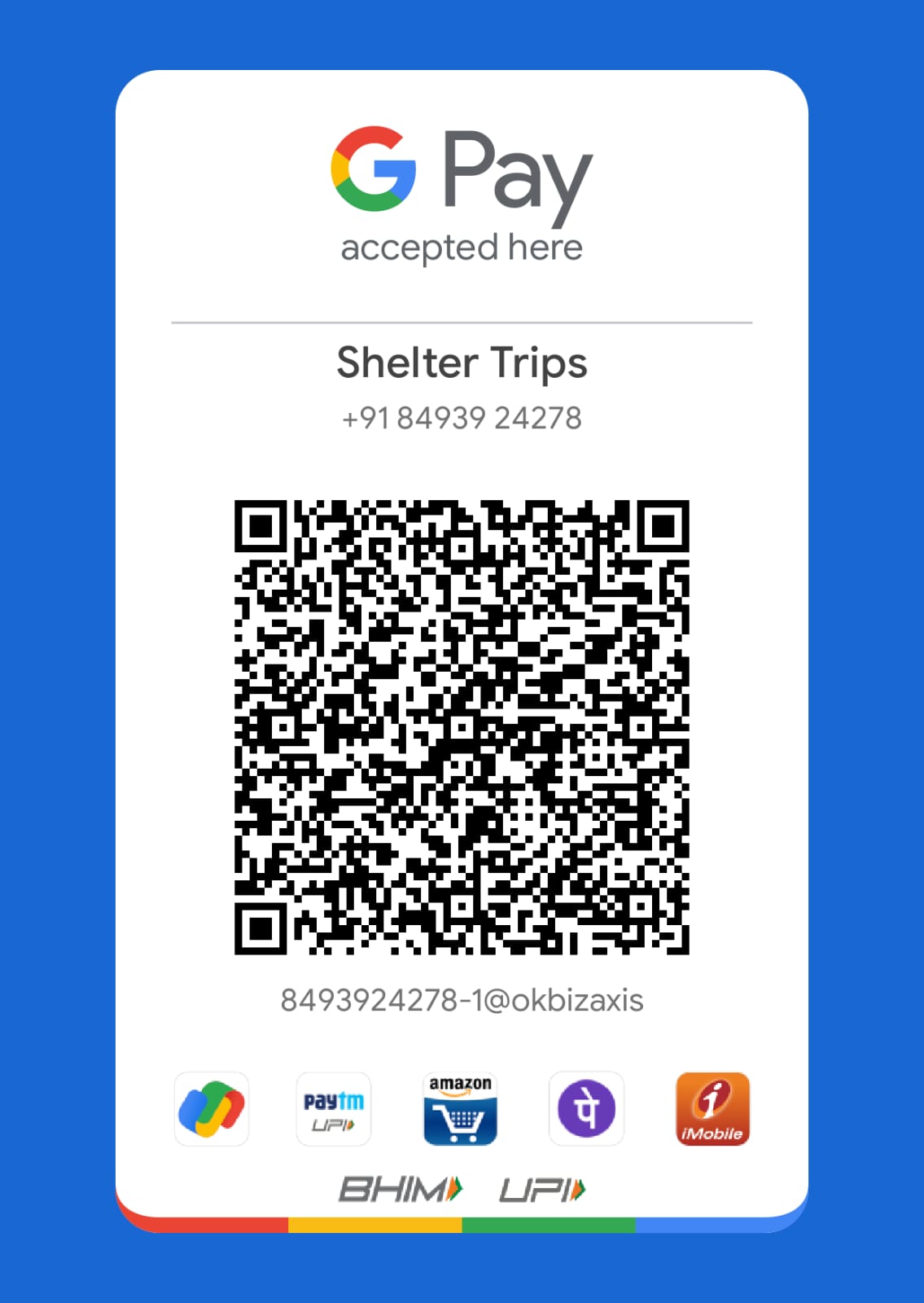 Shelter Trips Official UPI QR Code